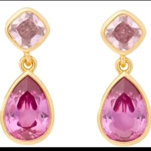 (LOW STOCK) Kate Spade Pink and Gold Teardrop Earrings